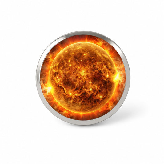 Sun During Solar Flare Storm Sci-fi Novelty Hat Backpack Lapel Pin