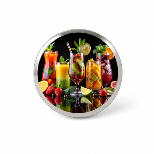 Tropical Fruity Drinks Novelty Hat Backpack Lapel Pin