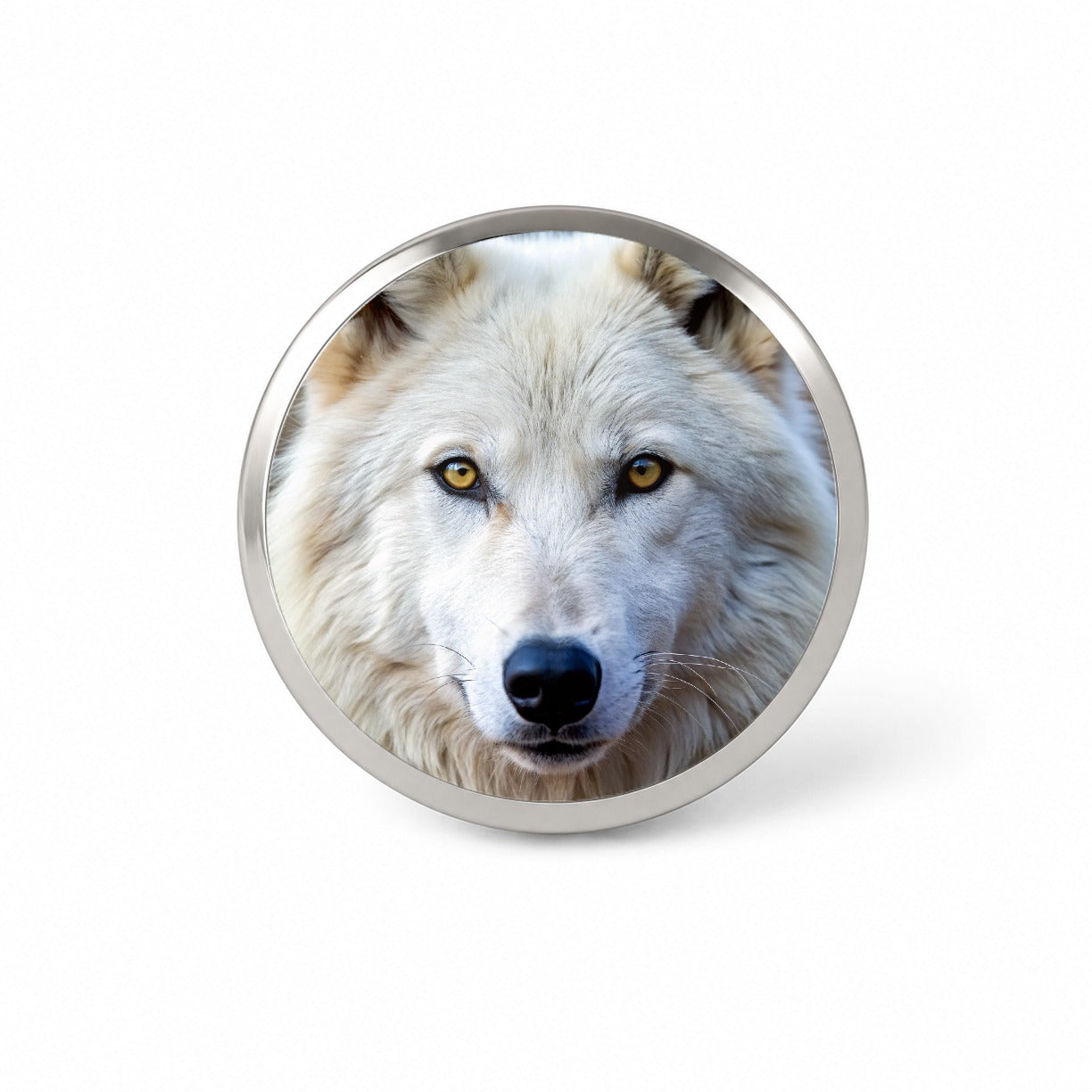 White Wolf Novelty Hat Backpack Lapel Pin