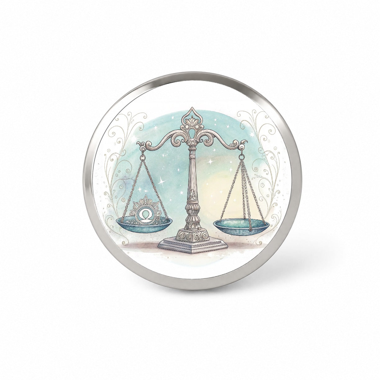 Zodiac Horoscope Symbol Libra Scales Novelty Hat Backpack Lapel Pin