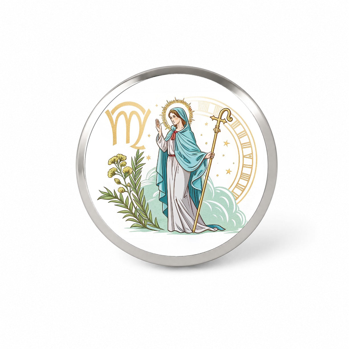 Zodiac Horoscope Symbol Virgo Maiden Virgin Novelty Hat Backpack Lapel Pin