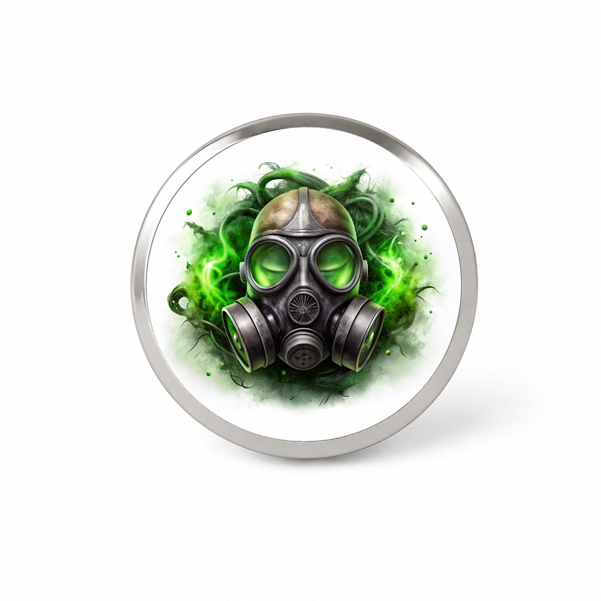 Zombie Outbreak Gas Mask Green Toxic Gas Novelty Hat Backpack Lapel Pin