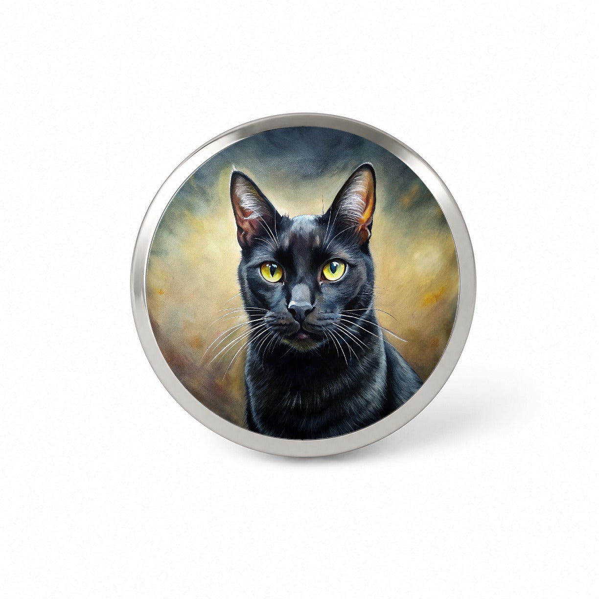 Black Cat Illustration Novelty Hat Backpack Lapel Pin