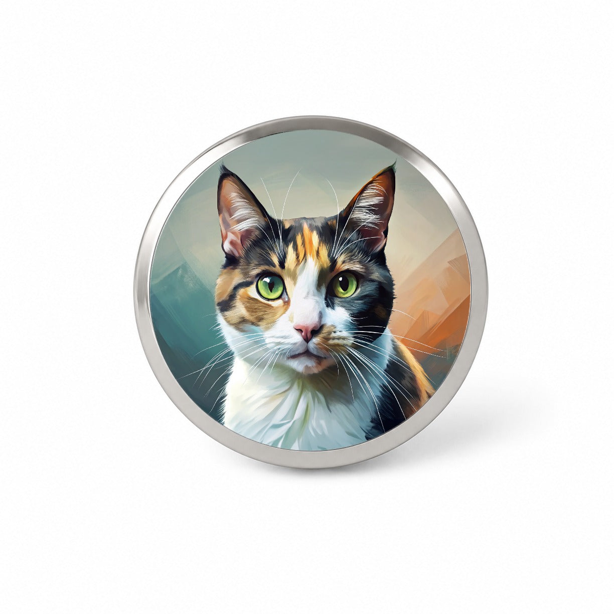 Calico Cat Contemporary Art Novelty Hat Backpack Lapel Pin