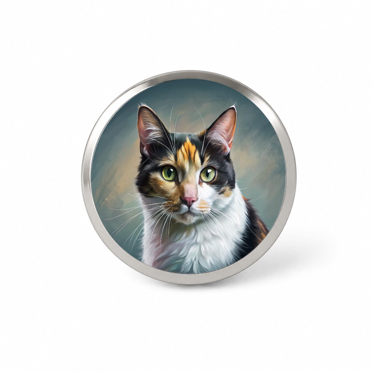 Calico Cat Illustration Novelty Hat Backpack Lapel Pin
