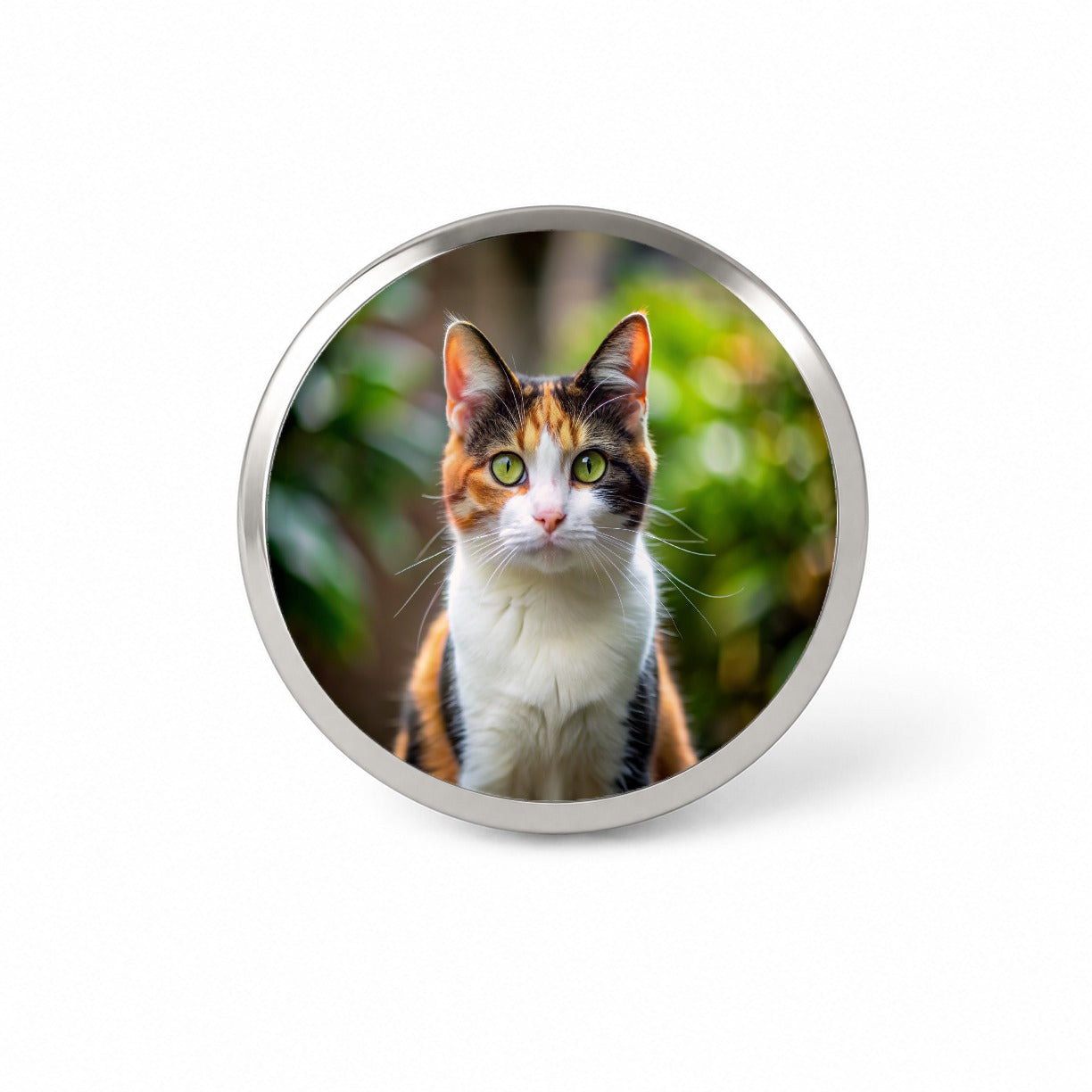 Calico Cat Photo Novelty Hat Backpack Lapel Pin