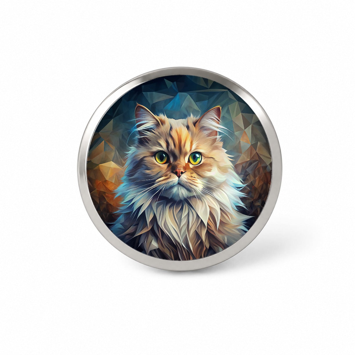 Persian Cat Contemporary Art Novelty Hat Backpack Lapel Pin