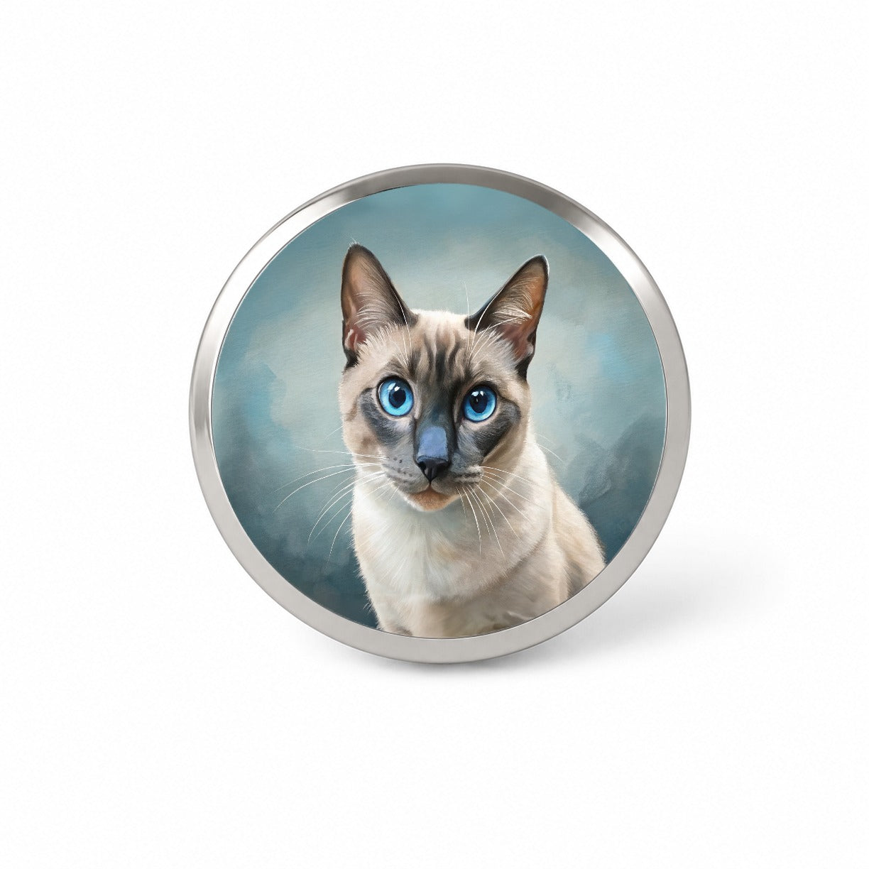 Siamese Cat Illustration Novelty Hat Backpack Lapel Pin