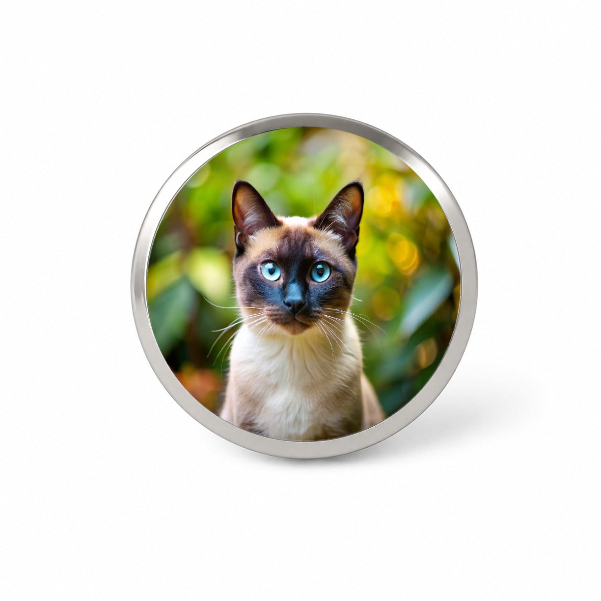 Siamese Cat Photo Novelty Hat Backpack Lapel Pin