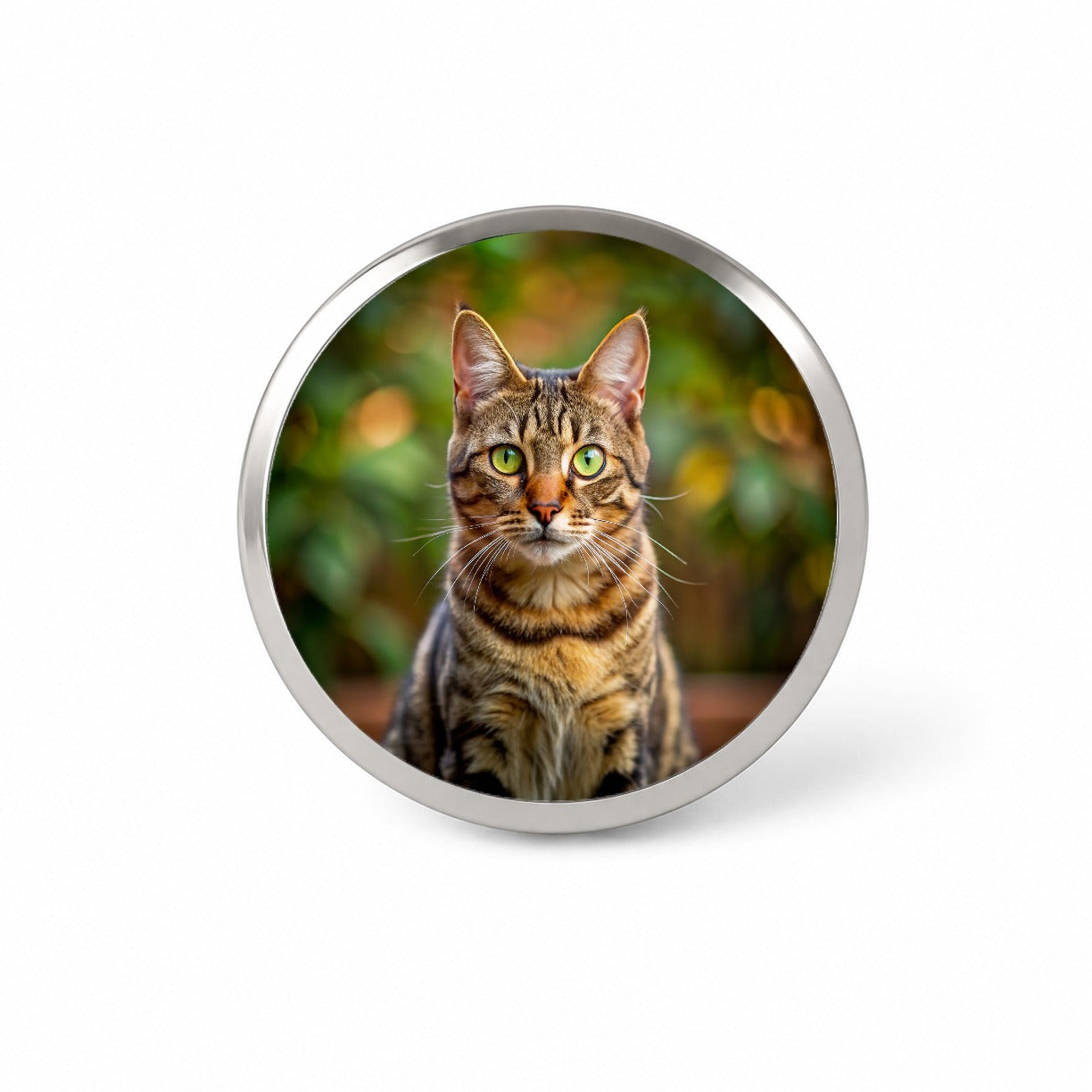 Tabby Cat Photo Novelty Hat Backpack Lapel Pin