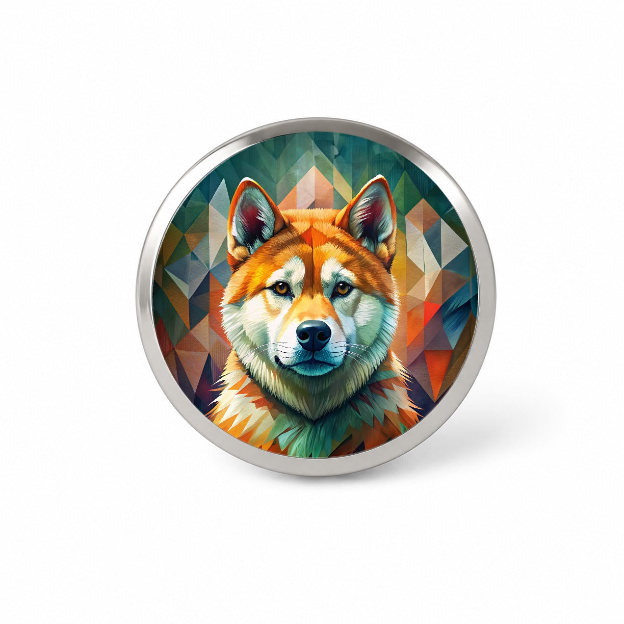Akita Dog Contemporary Art Novelty Hat Backpack Lapel Pin