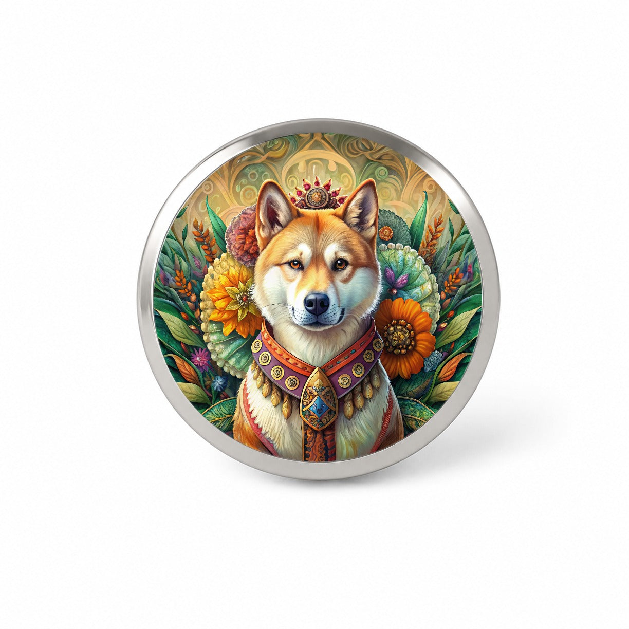Akita Dog French Bohemian Art Novelty Hat Backpack Lapel Pin