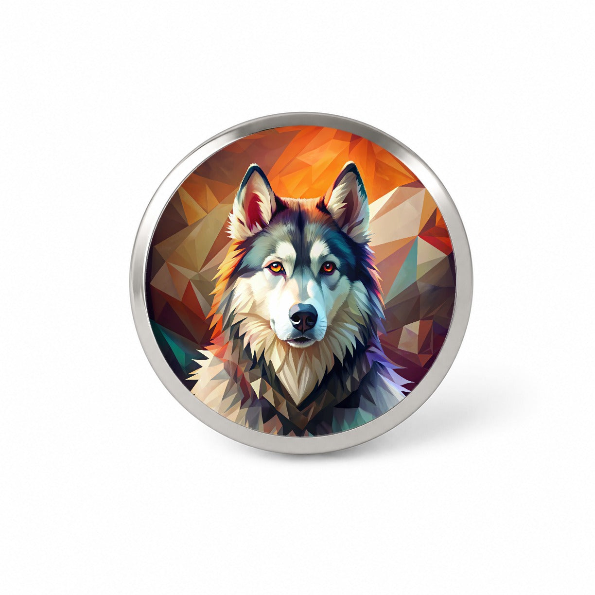 Alaskan Malamute Dog Contemporary Art Novelty Hat Backpack Lapel Pin