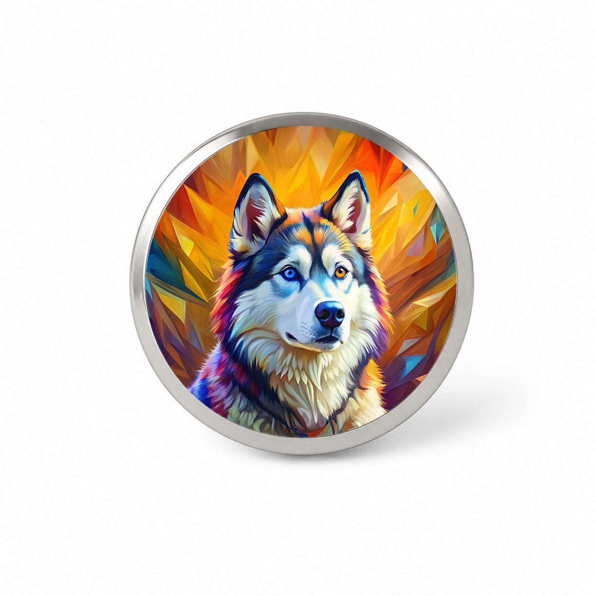 Alaskan Malamute Dog Pop Art Novelty Hat Backpack Lapel Pin