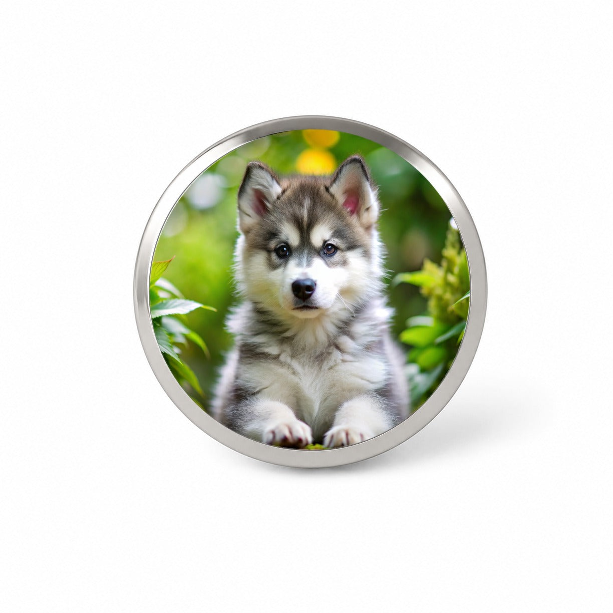 Alaskan Malamute Dog Puppy Photo Novelty Hat Backpack Lapel Pin