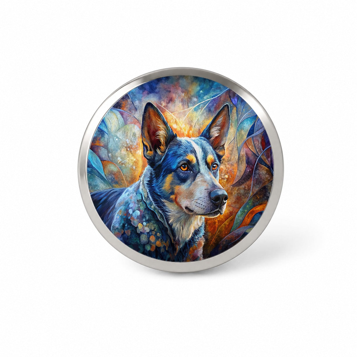 Australian Cattle Dog Abstract Art Novelty Hat Backpack Lapel Pin
