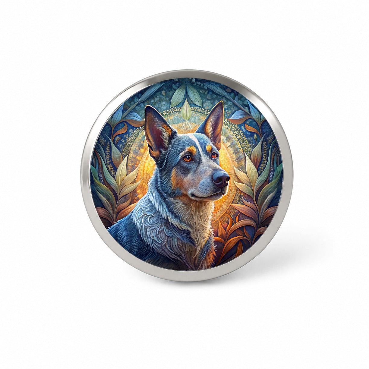Australian Cattle Dog Art Nouveau Novelty Hat Backpack Lapel Pin