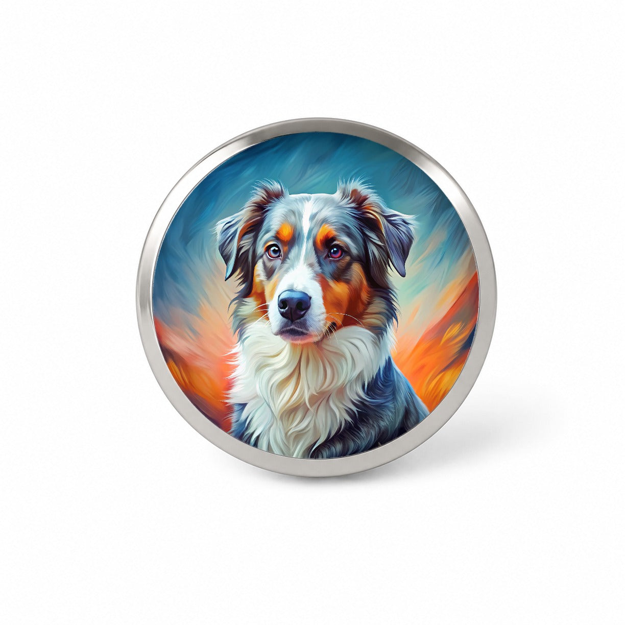 Australian Shepherd Dog Pop Art Novelty Hat Backpack Lapel Pin