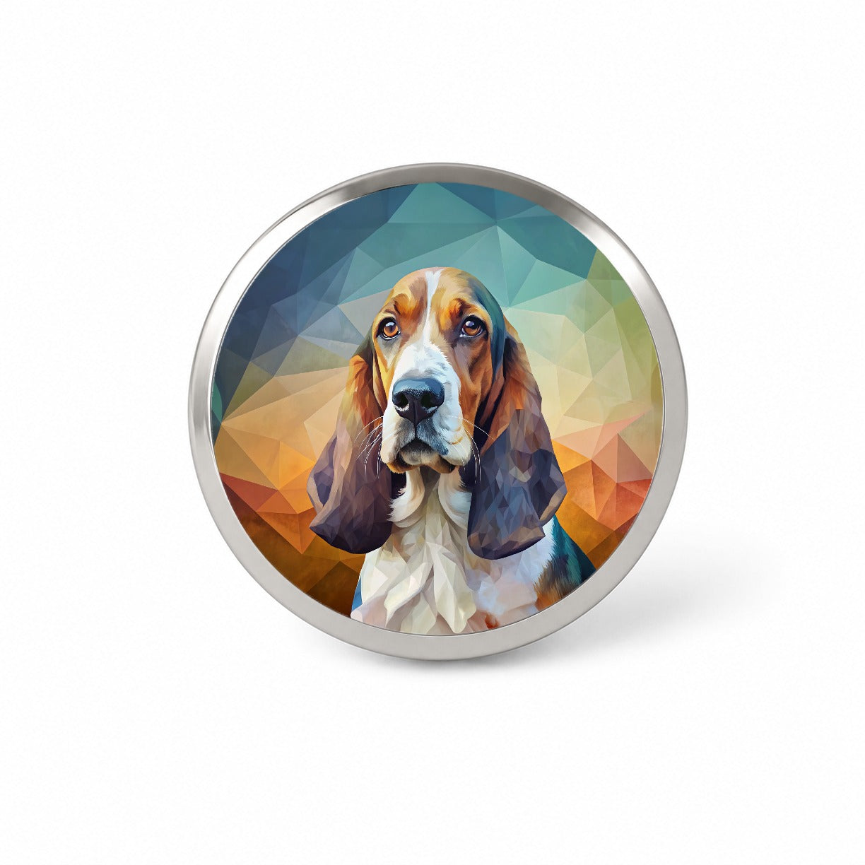 Basset Hound Dog Contemporary Art Novelty Hat Backpack Lapel Pin