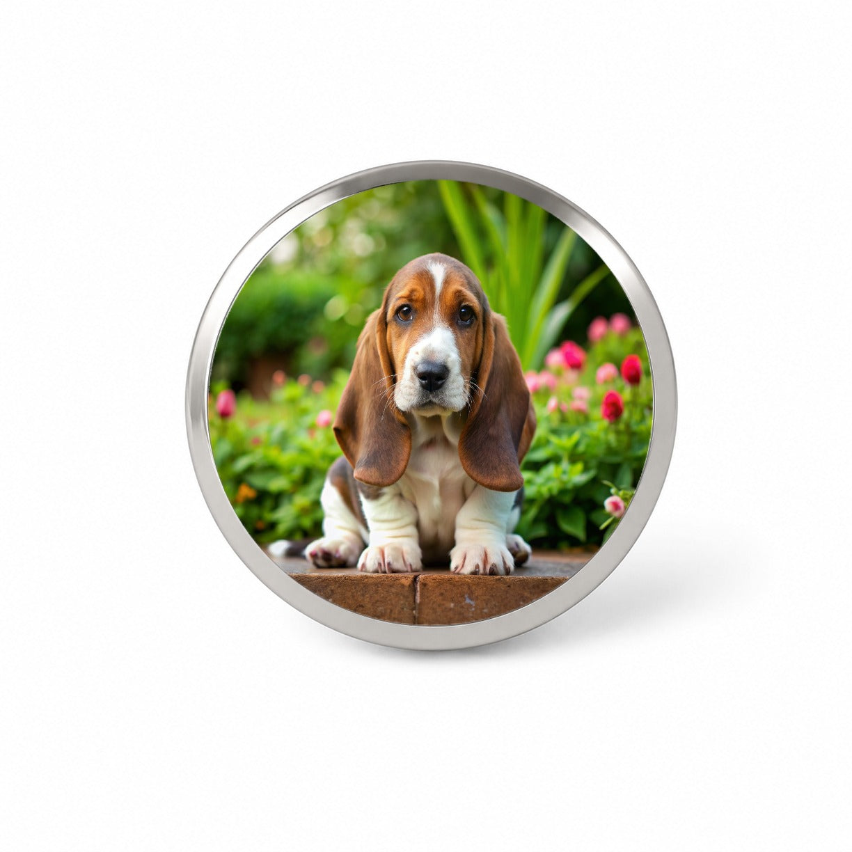 Basset Hound Dog Puppy Photo Novelty Hat Backpack Lapel Pin