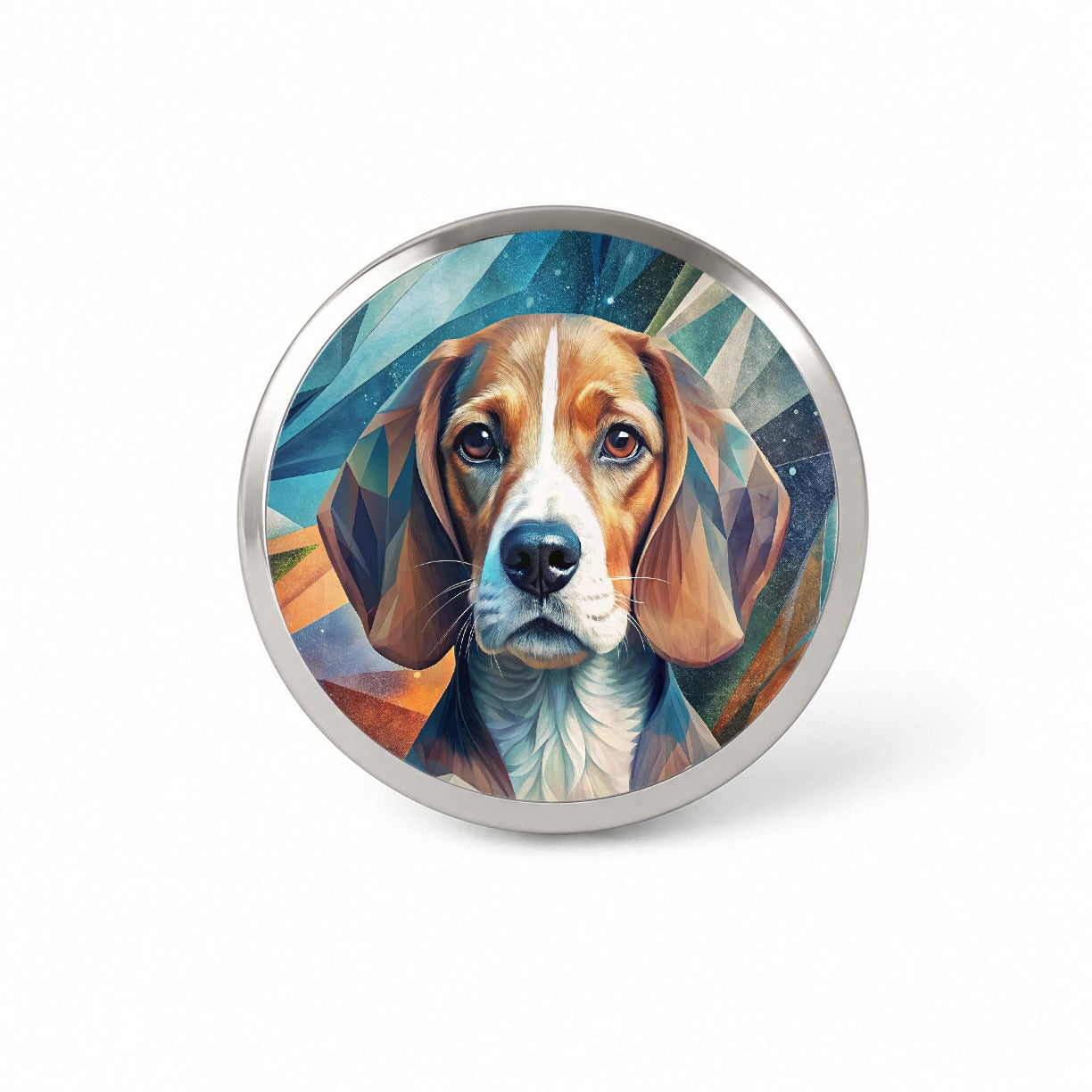 Beagle Dog Abstract Stylized Art Novelty Hat Backpack Lapel Pin