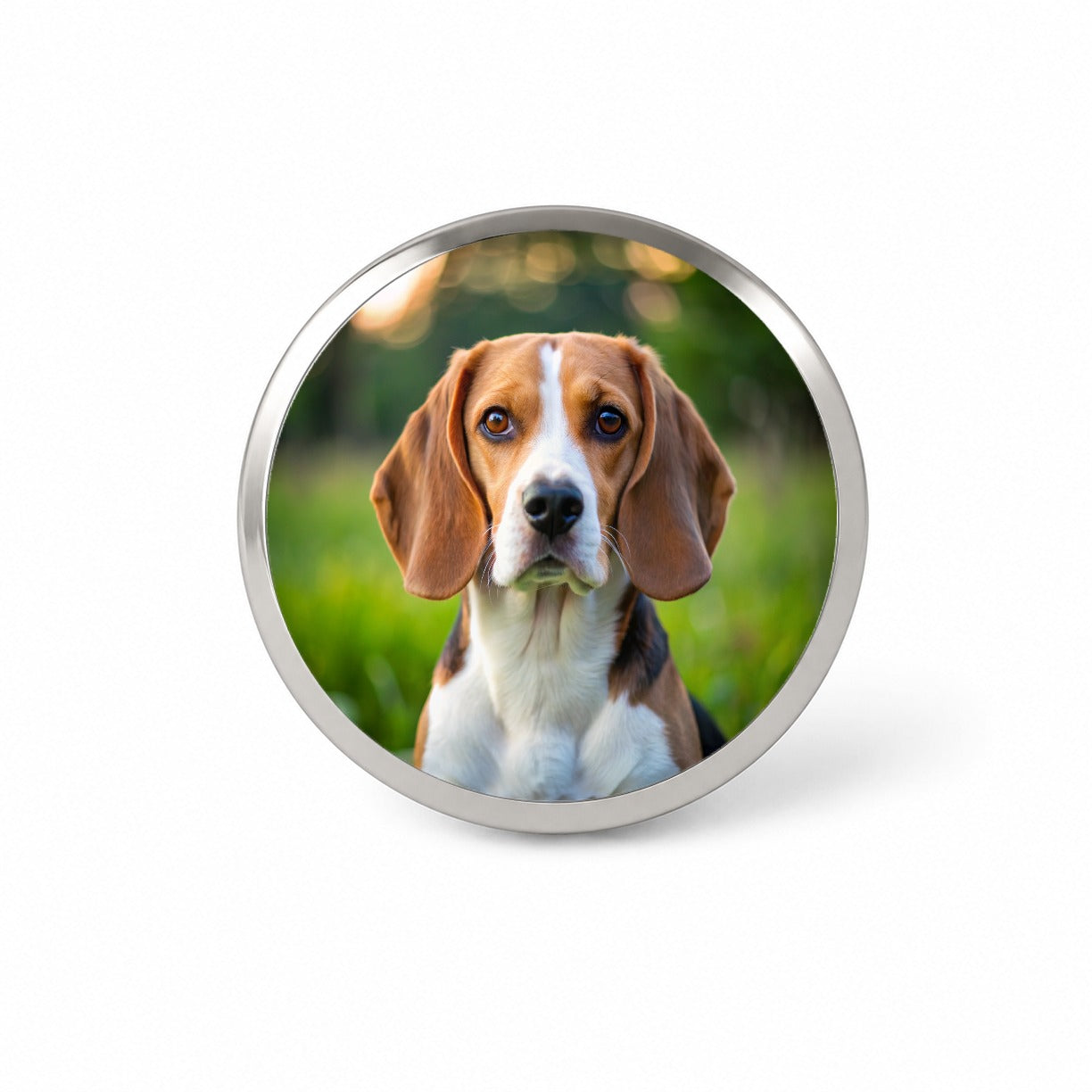 Beagle Dog Photo Novelty Hat Backpack Lapel Pin