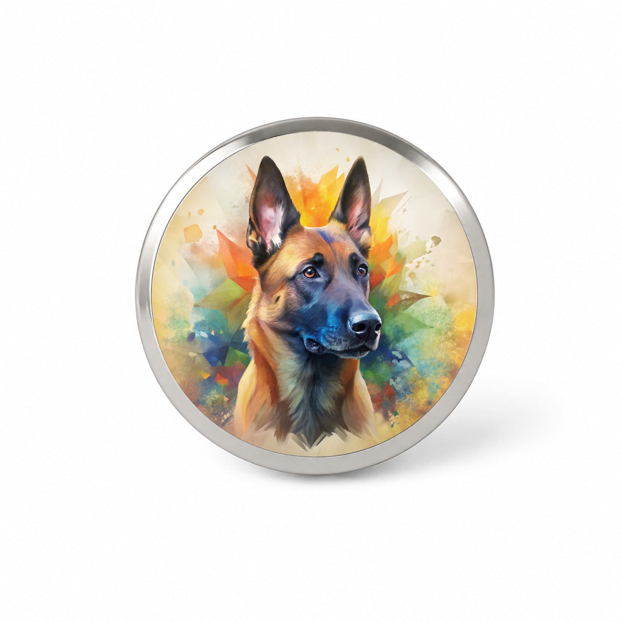 Belgian Malinois Dog Abstract Art Novelty Hat Backpack Lapel Pin
