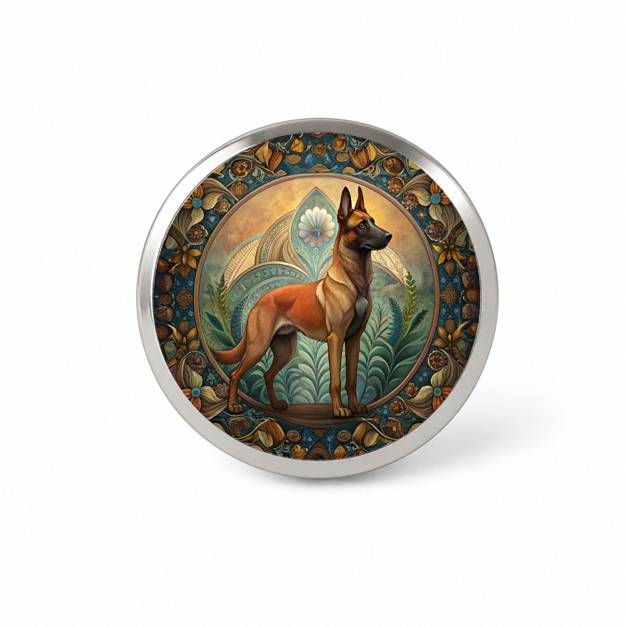 Belgian Malinois Dog Art Nouveau Novelty Hat Backpack Lapel Pin