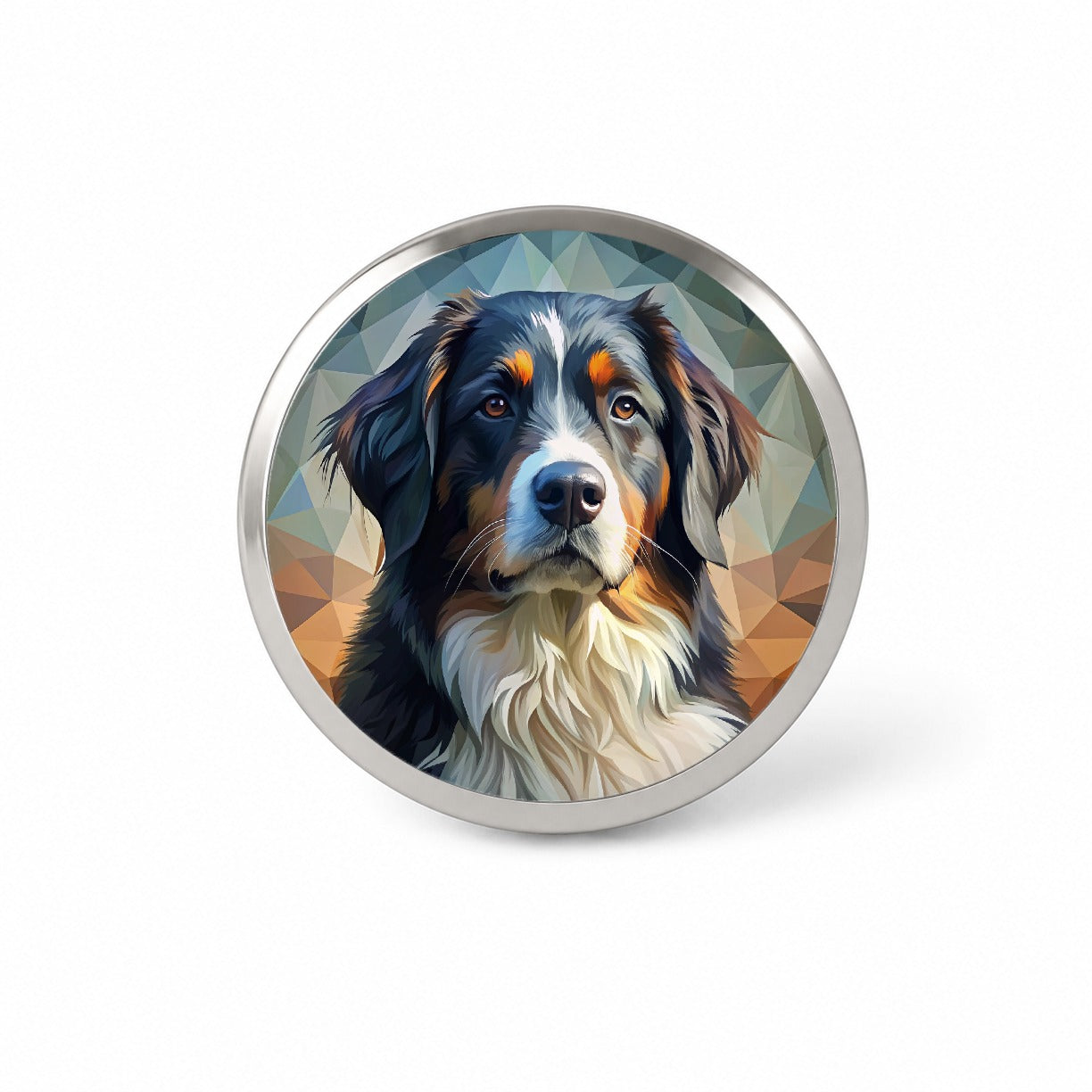 Bernese Mountain Dog Abstract Stylized Art Novelty Hat Backpack Lapel Pin