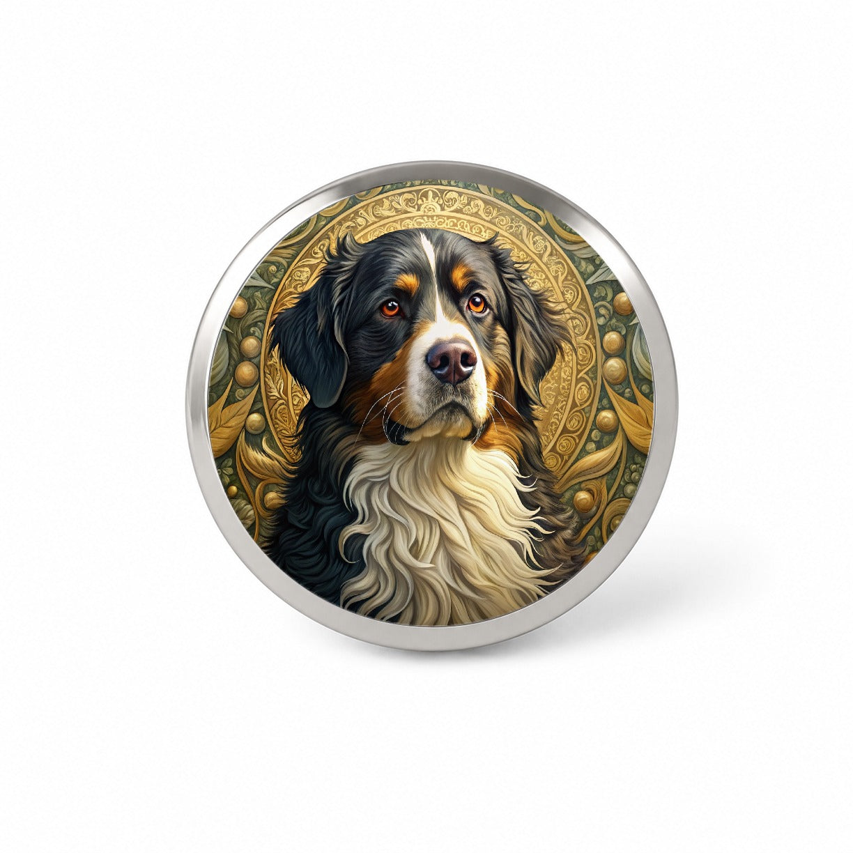 Bernese Mountain Dog Art Nouveau Novelty Hat Backpack Lapel Pin