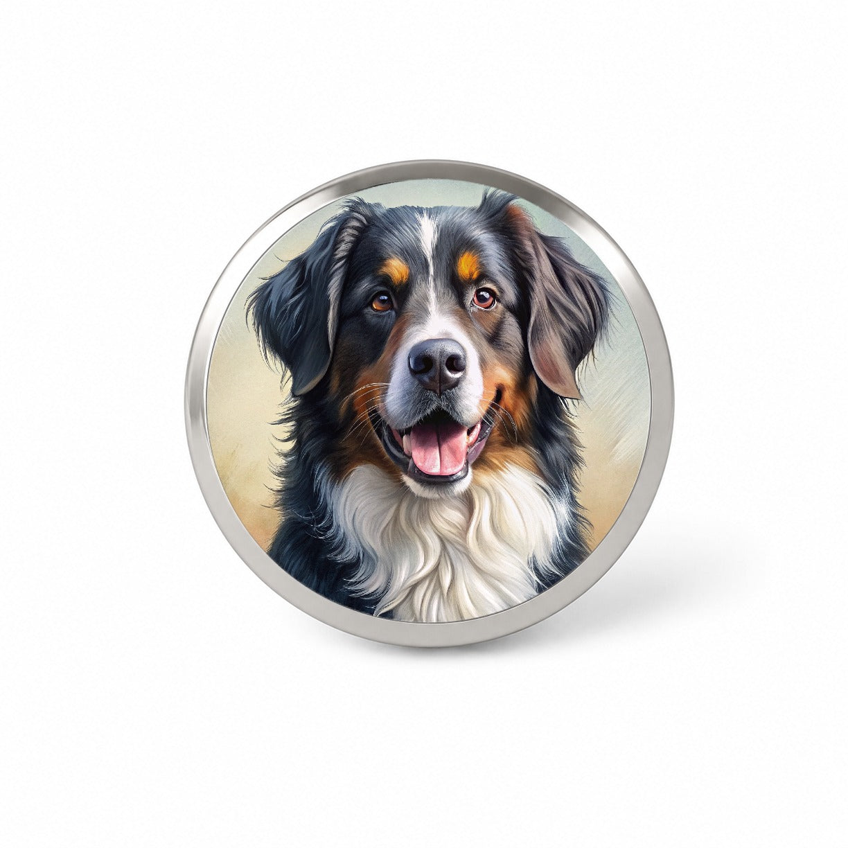 Bernese Mountain Dog Illustration Novelty Hat Backpack Lapel Pin
