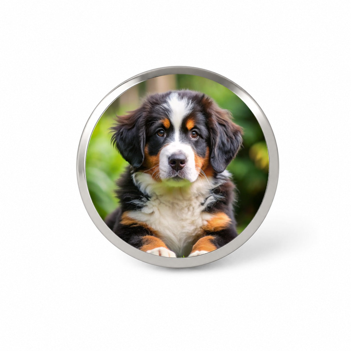 Bernese Mountain Dog Puppy Photo Novelty Hat Backpack Lapel Pin