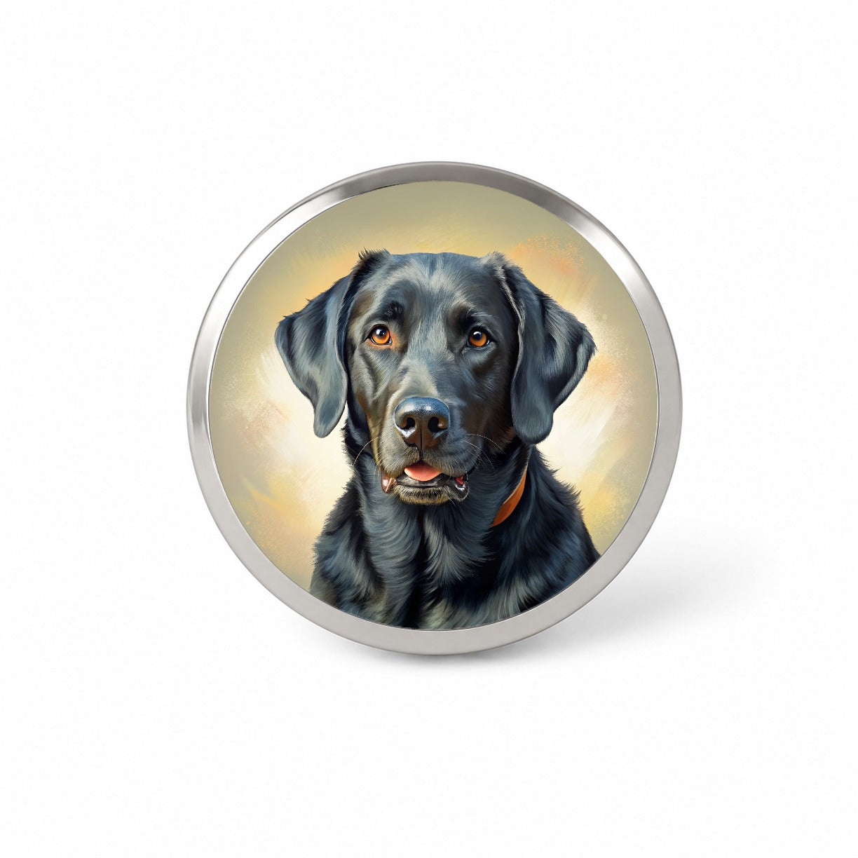 Black Labrador Retriever Dog Illustration Novelty Hat Backpack Lapel Pin