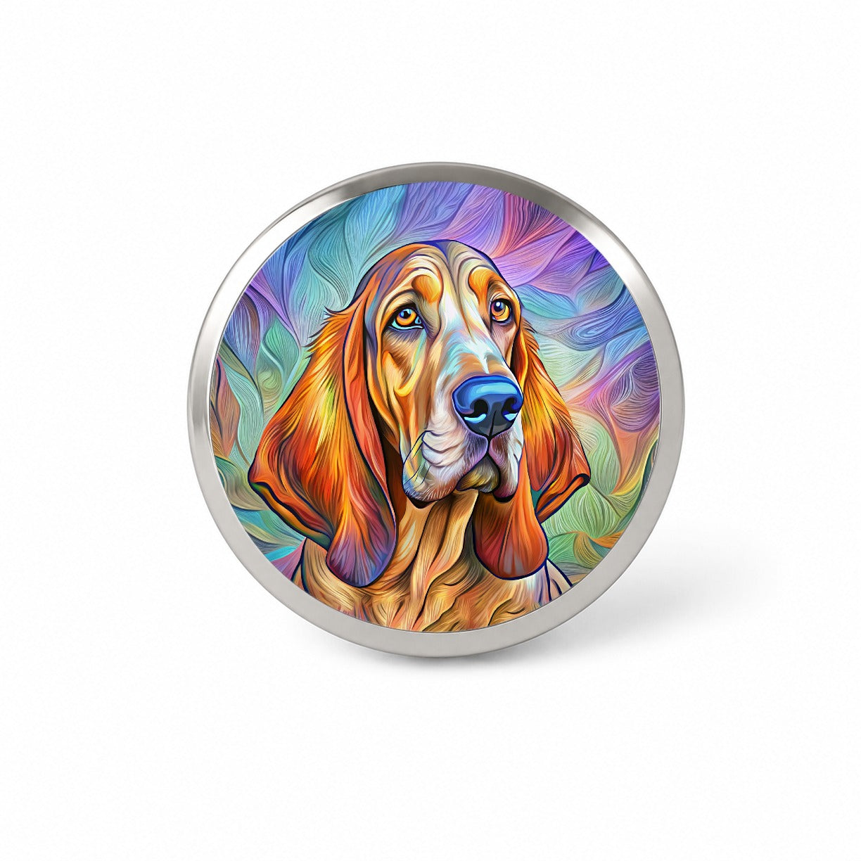 Bloodhound Dog Pop Art Novelty Hat Backpack Lapel Pin