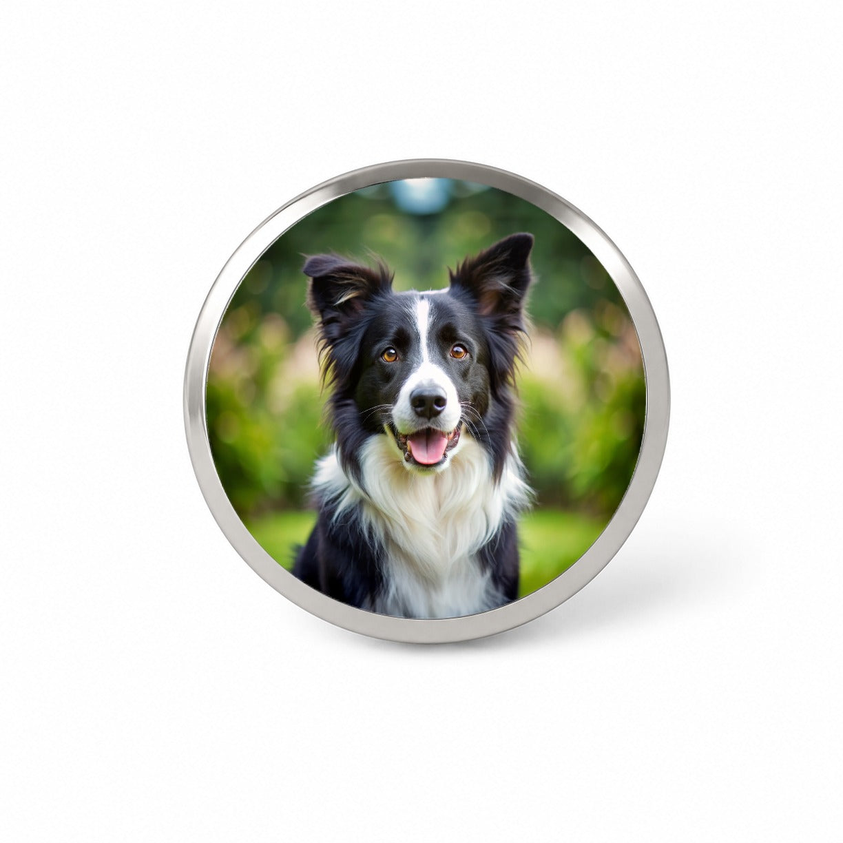 Border Collie Dog Photo Novelty Hat Backpack Lapel Pin