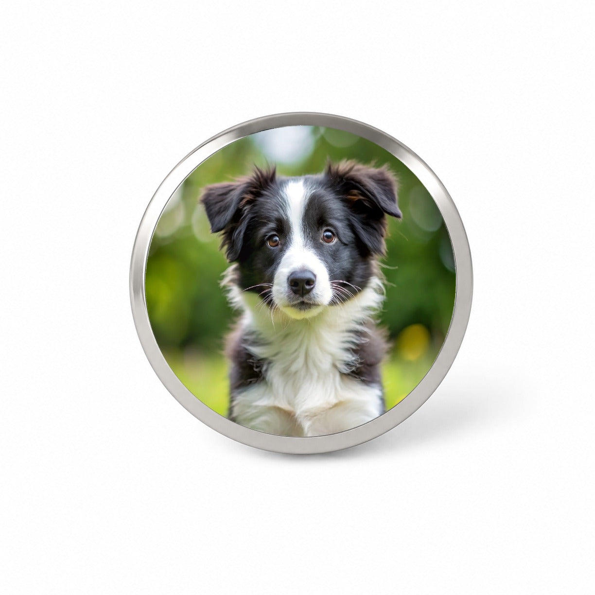 Border Collie Dog Puppy Photo Novelty Hat Backpack Lapel Pin