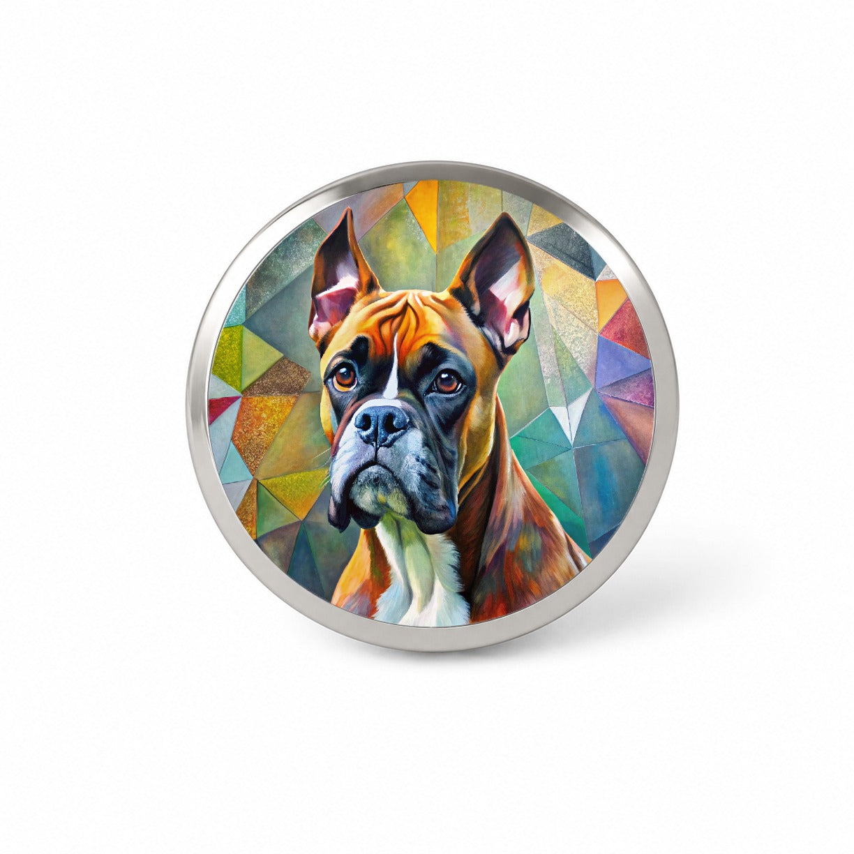 Boxer Dog Abstract Art Novelty Hat Backpack Lapel Pin