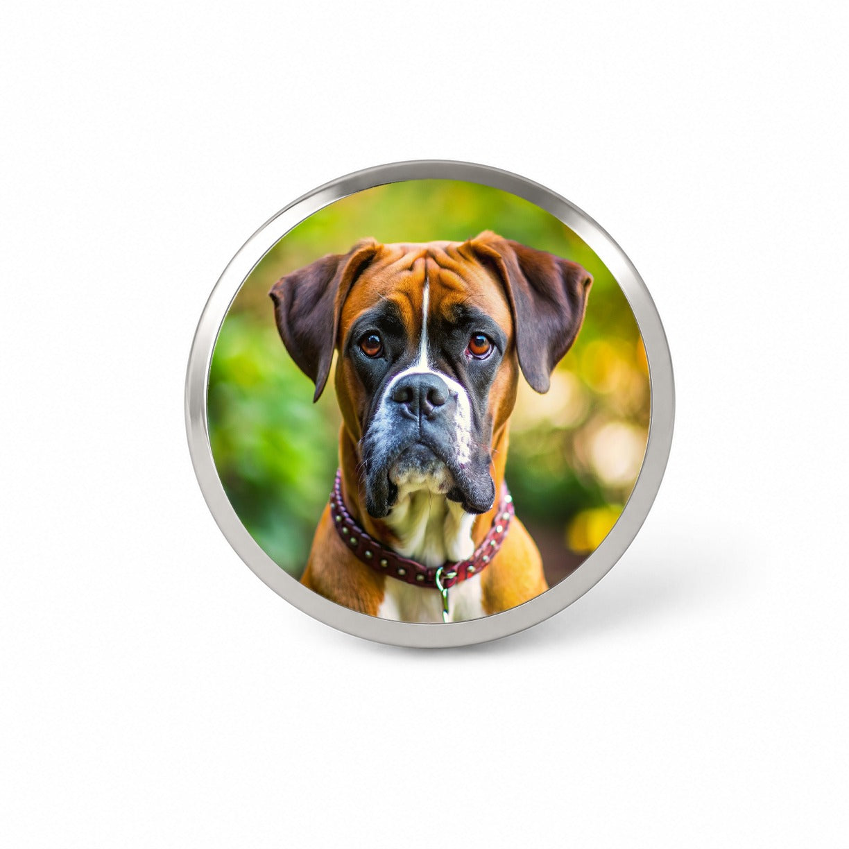 Boxer Dog Photo Novelty Hat Backpack Lapel Pin