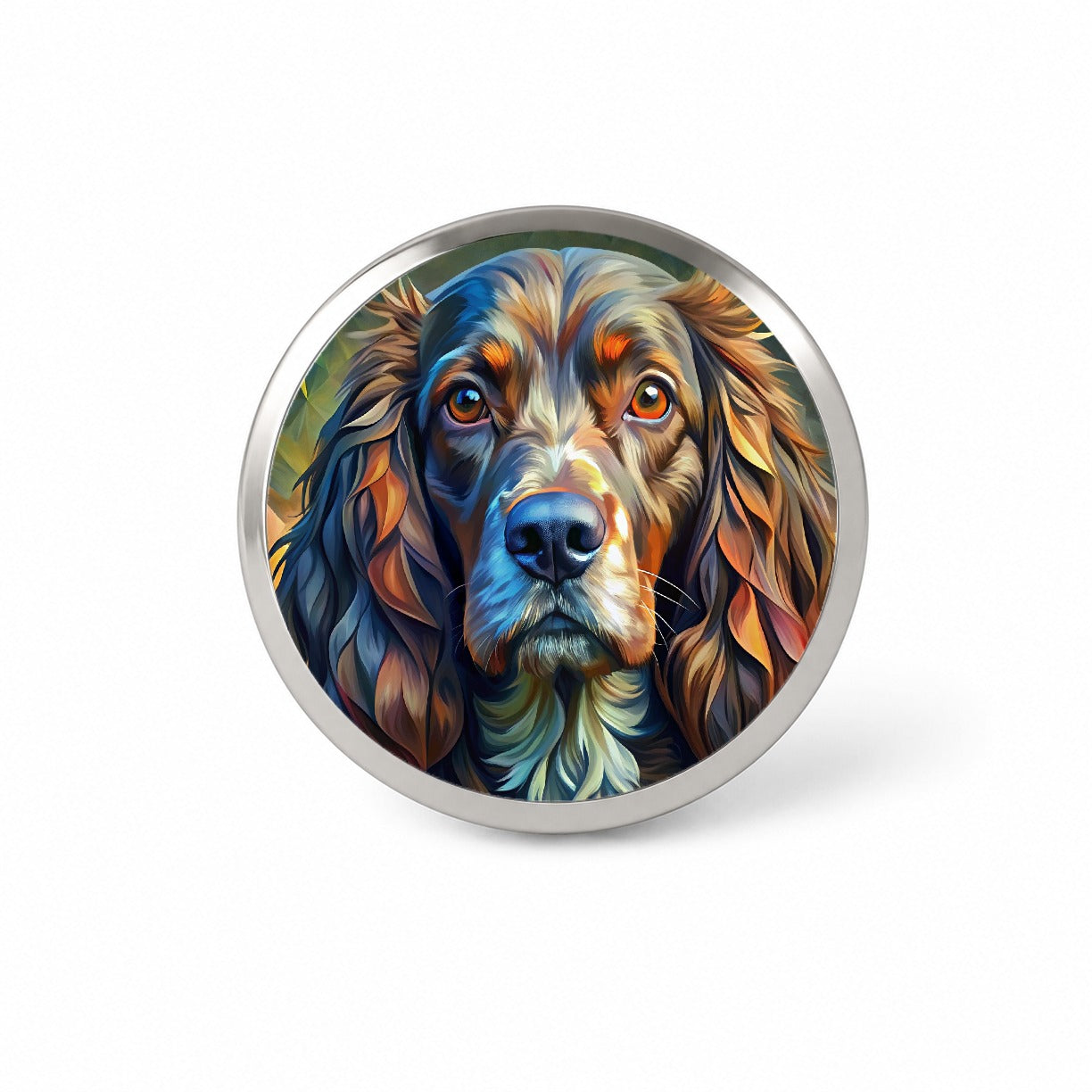 Boykin Spaniel Dog Abstract Stylized Art Novelty Hat Backpack Lapel Pin