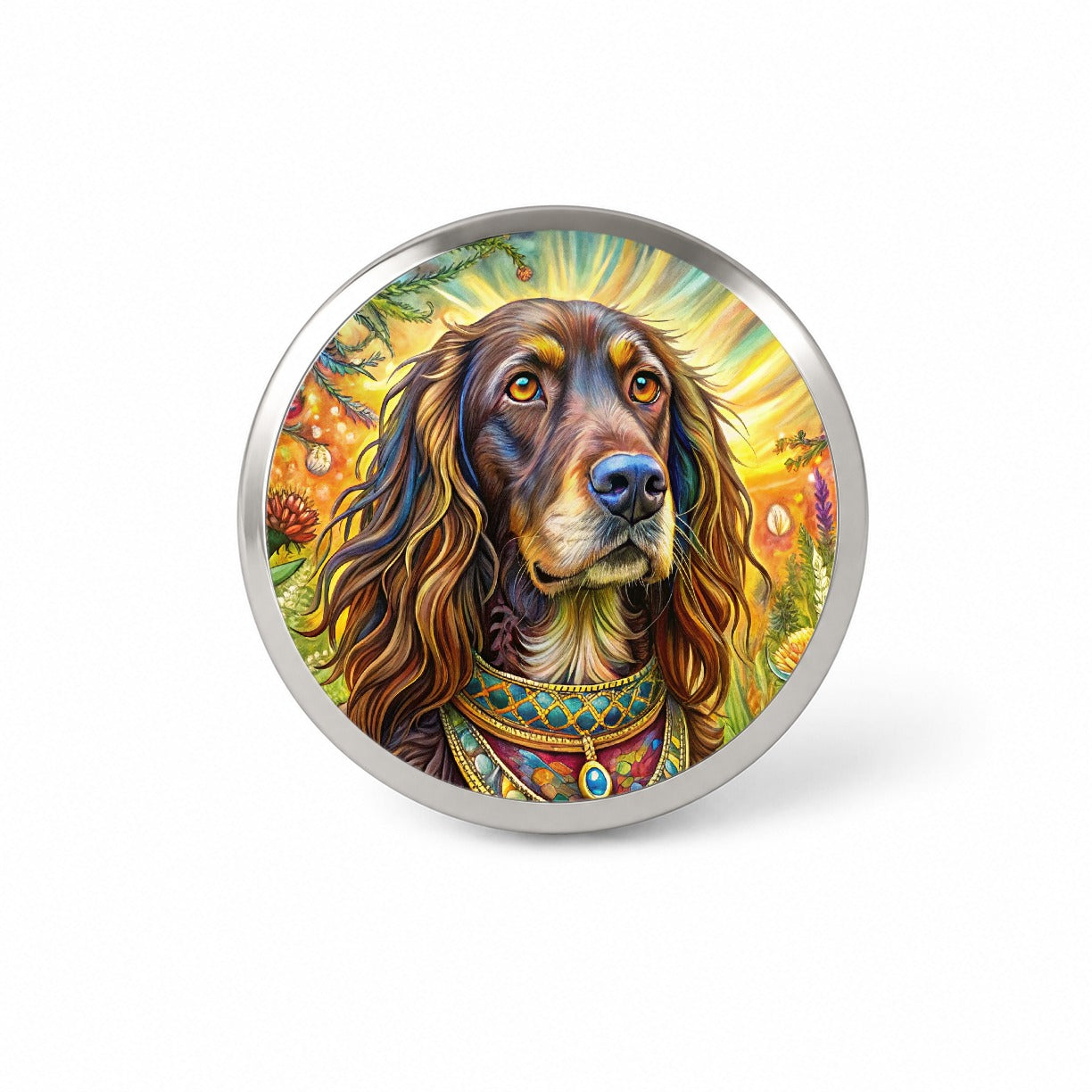 Boykin Spaniel Dog Bohemian Art Novelty Hat Backpack Lapel Pin