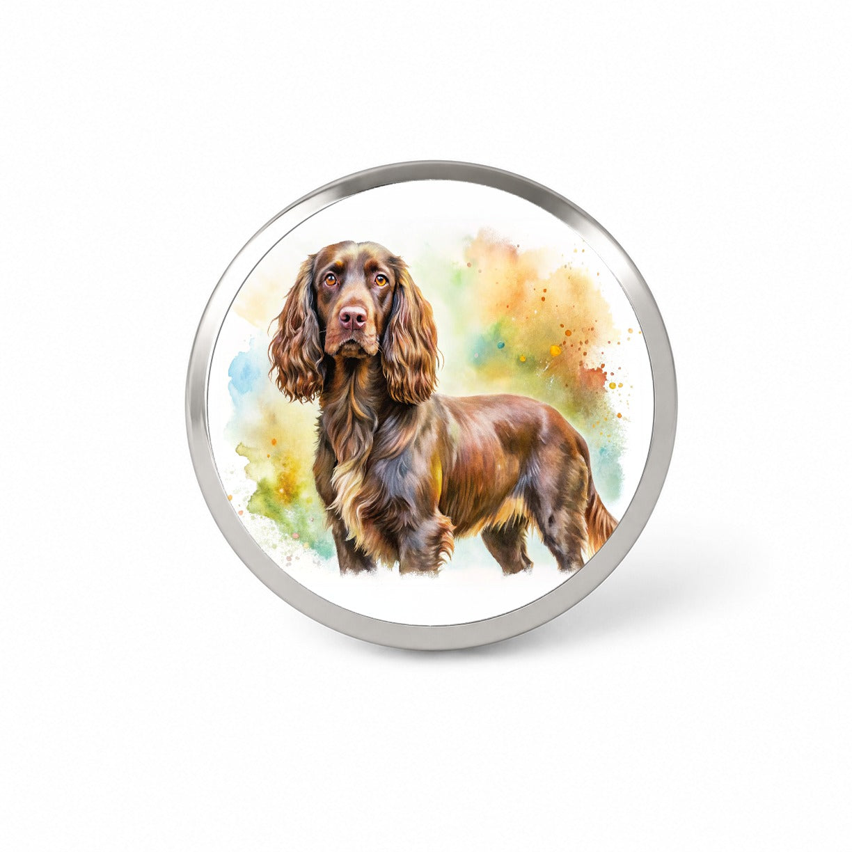 Boykin Spaniel Dog Watercolor Style Novelty Hat Backpack Lapel Pin