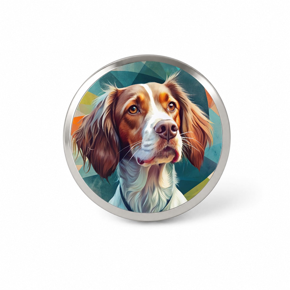 Brittany Spaniel Dog Contemporary Art Novelty Hat Backpack Lapel Pin