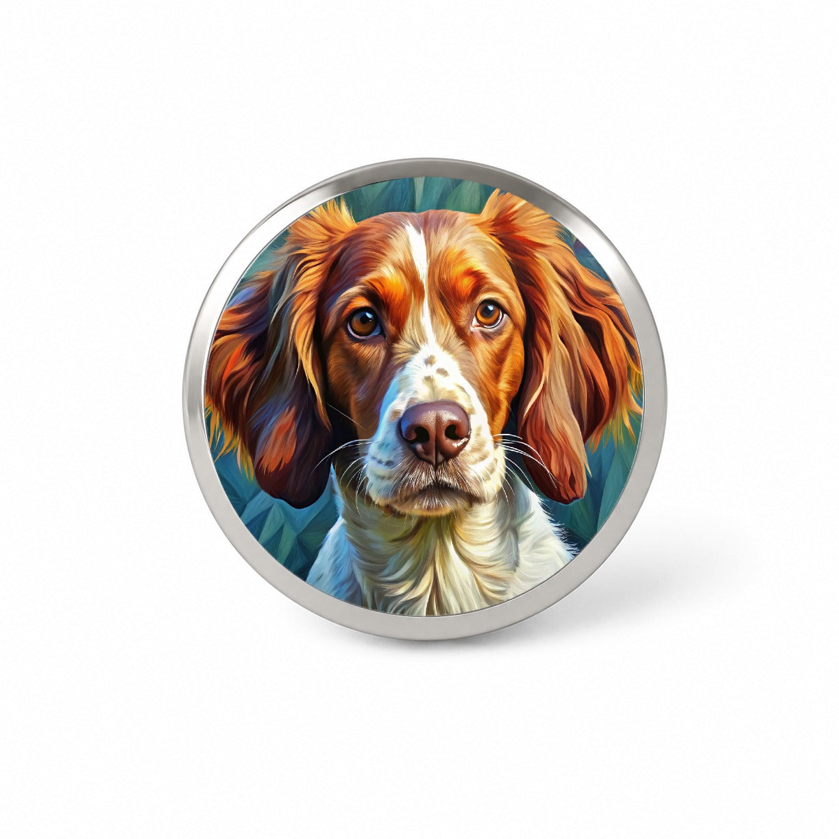 Brittany Spaniel Dog Expressionism Art Novelty Hat Backpack Lapel Pin