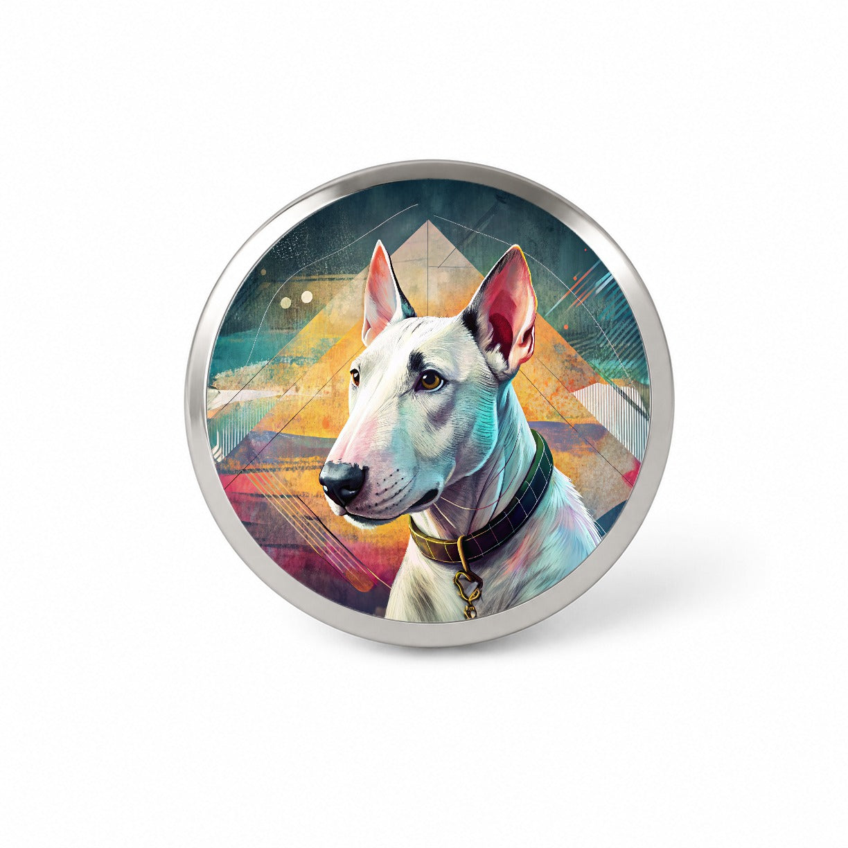 Bull Terrier Dog Contemporary Art Novelty Hat Backpack Lapel Pin