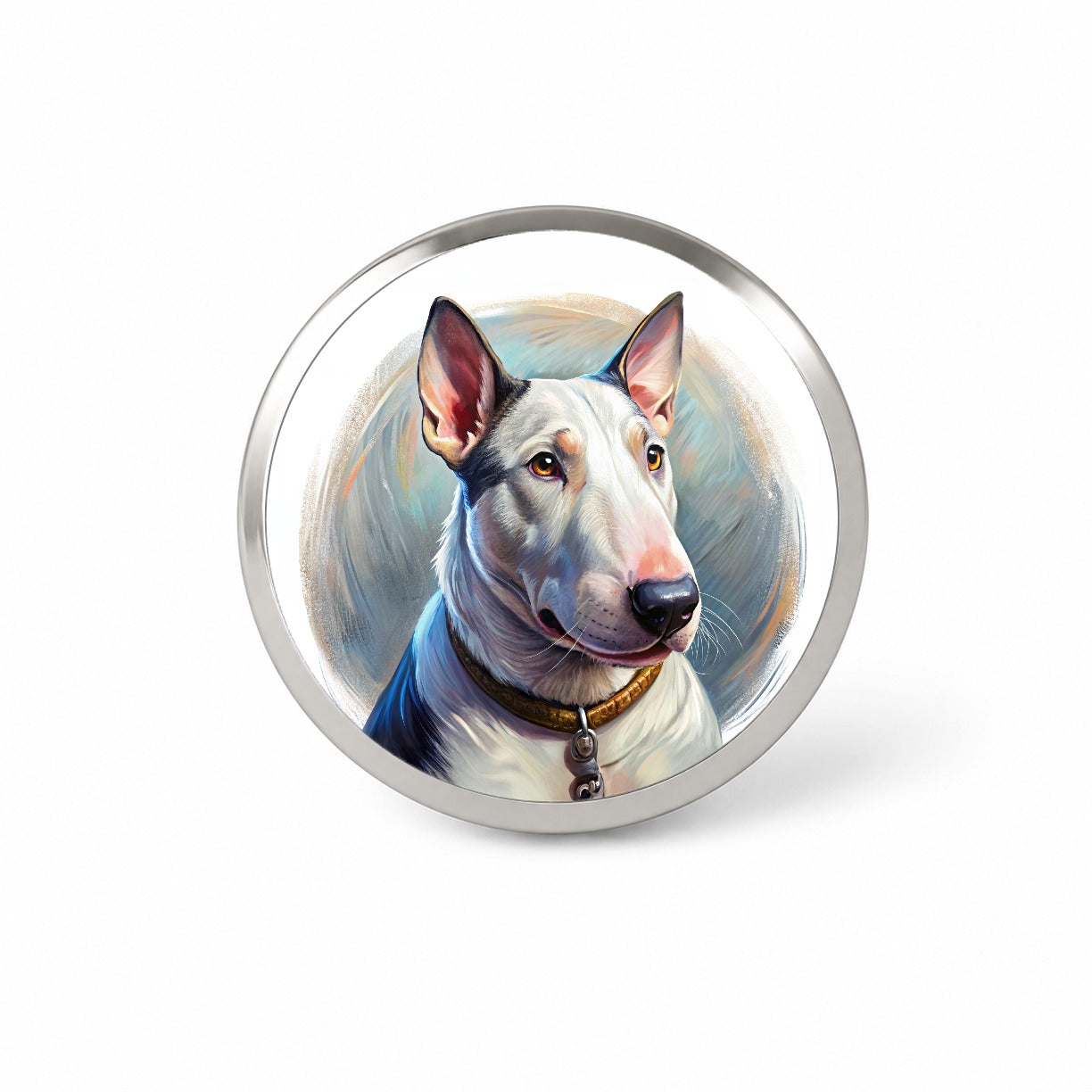 Bull Terrier Dog Illustration Novelty Hat Backpack Lapel Pin