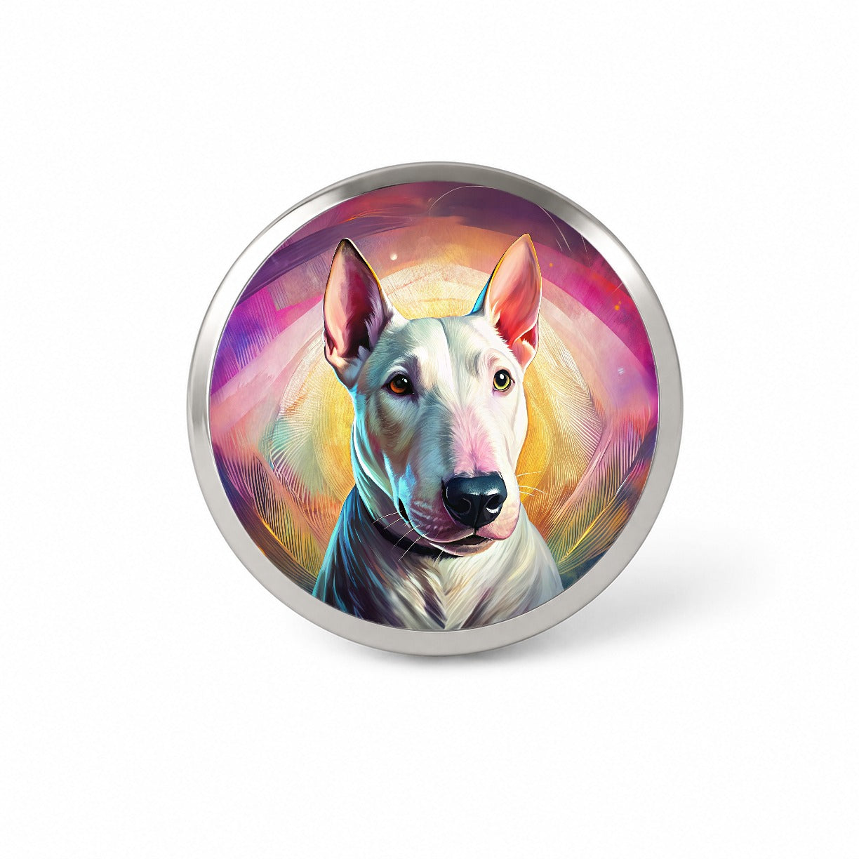 Bull Terrier Dog Pop Art Novelty Hat Backpack Lapel Pin