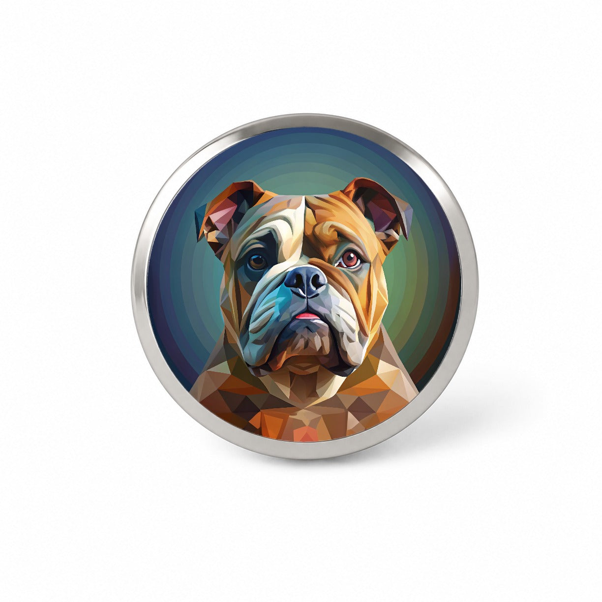 Bulldog Dog Contemporary Art Novelty Hat Backpack Lapel Pin