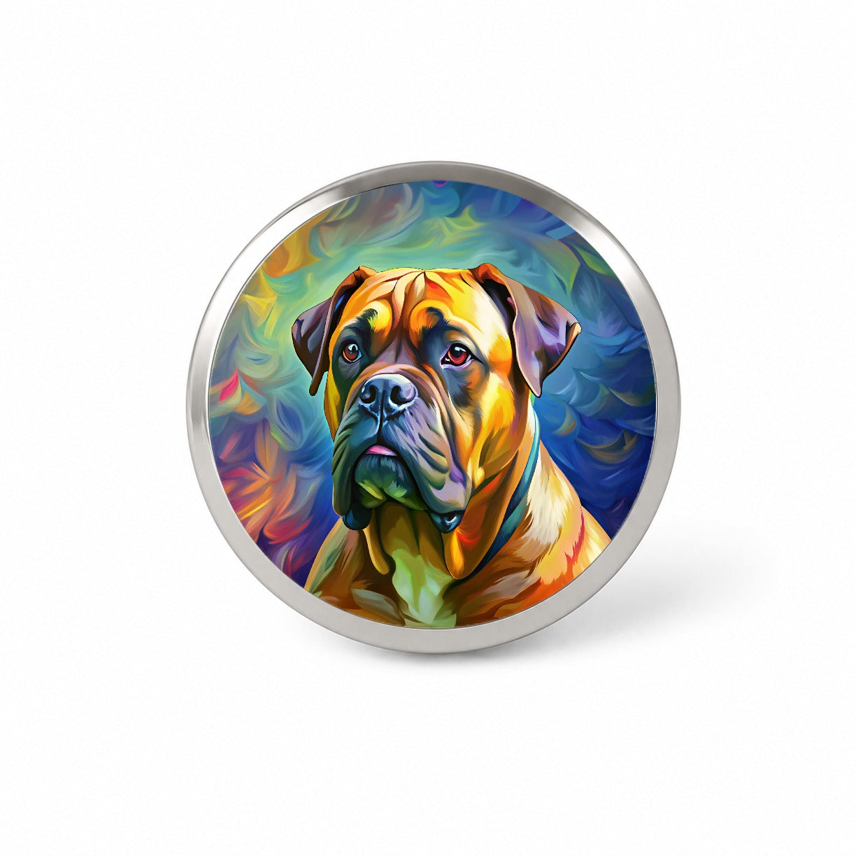 Bullmastiff Dog Pop Art Novelty Hat Backpack Lapel Pin