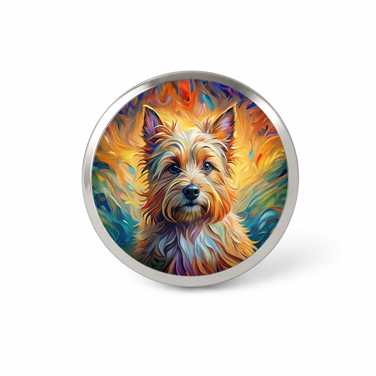 Cairn Terrier Dog Expressionism Art Novelty Hat Backpack Lapel Pin