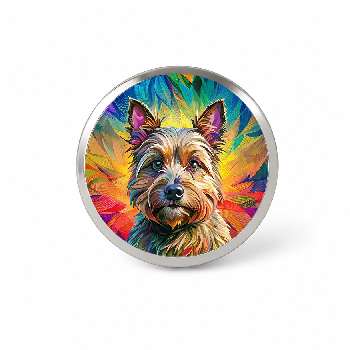 Cairn Terrier Dog Pop Art Novelty Hat Backpack Lapel Pin